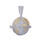 The World Is Yours Iced Pendant
