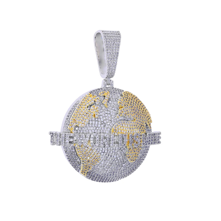 The World Is Yours Iced Pendant