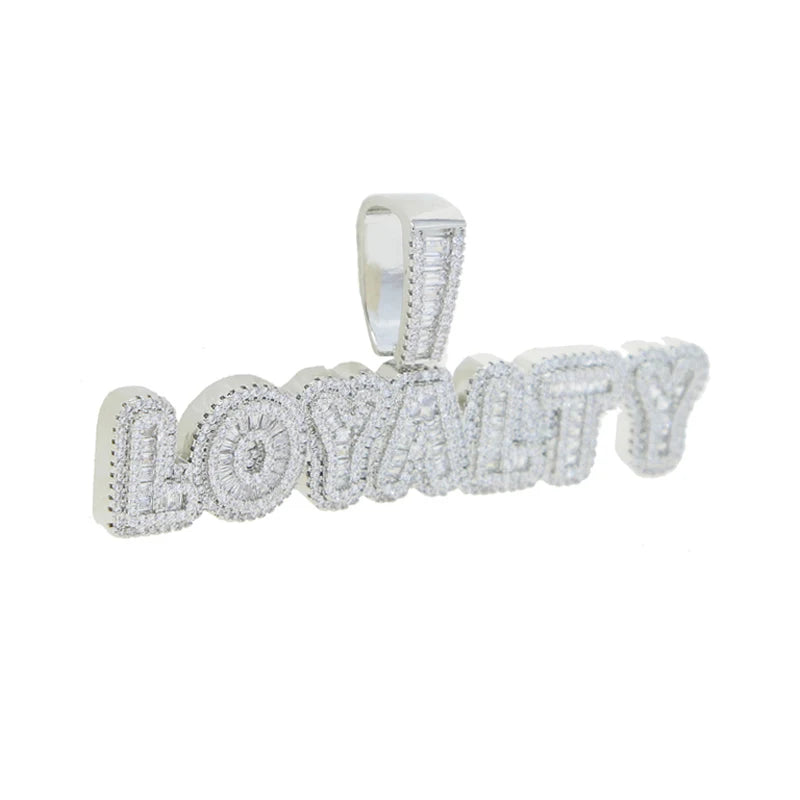 Loyalty Iced Pendant - Silver