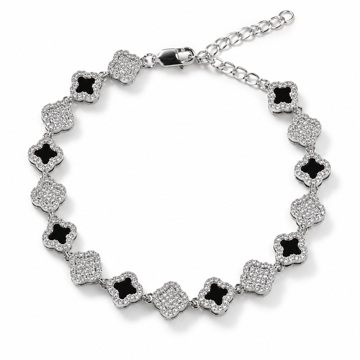 Clover Link Bracelet One Size - Silver