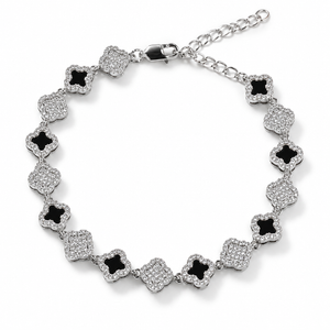 Clover Link Bracelet One Size - Silver