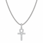 Iced Kruis & Ankh Ketting